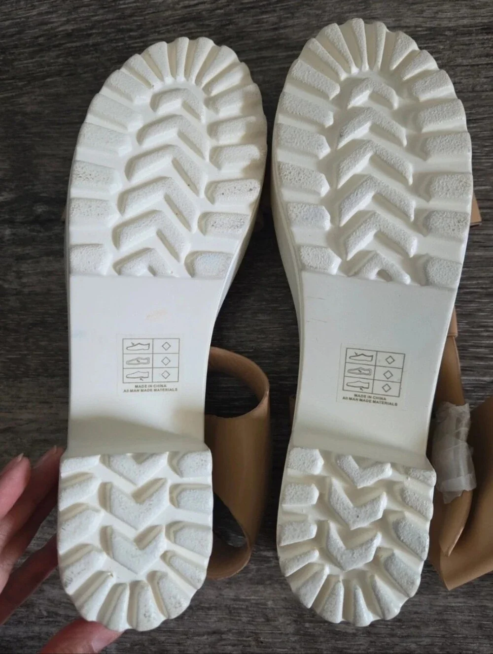 J. Adams Women's Nude Platform Sandals